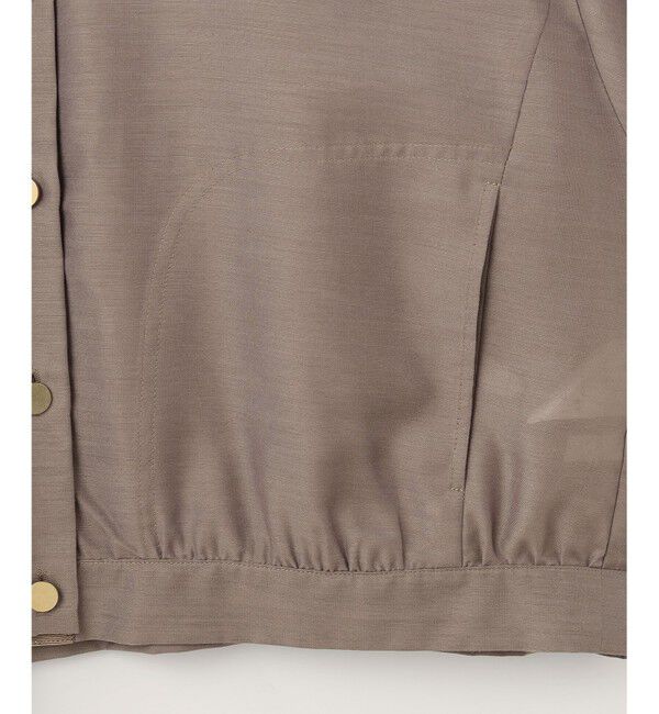 自由区「【カタログ掲載・接触冷感・洗える】ブライトシアーノーカラー ブルゾン」|ブルゾン・スタジャン|