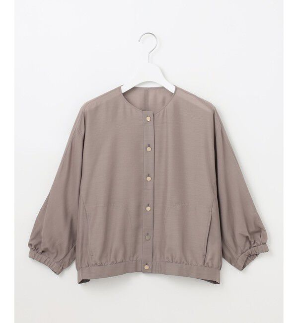 自由区「【カタログ掲載・接触冷感・洗える】ブライトシアーノーカラー ブルゾン」|ブルゾン・スタジャン|