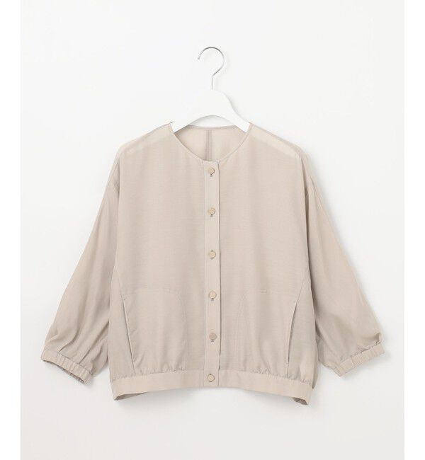自由区「【カタログ掲載・接触冷感・洗える】ブライトシアーノーカラー ブルゾン」|ブルゾン・スタジャン|