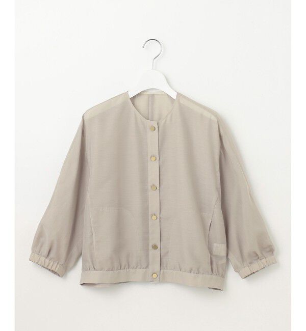 自由区「【カタログ掲載・接触冷感・洗える】ブライトシアーノーカラー ブルゾン」|ブルゾン・スタジャン|