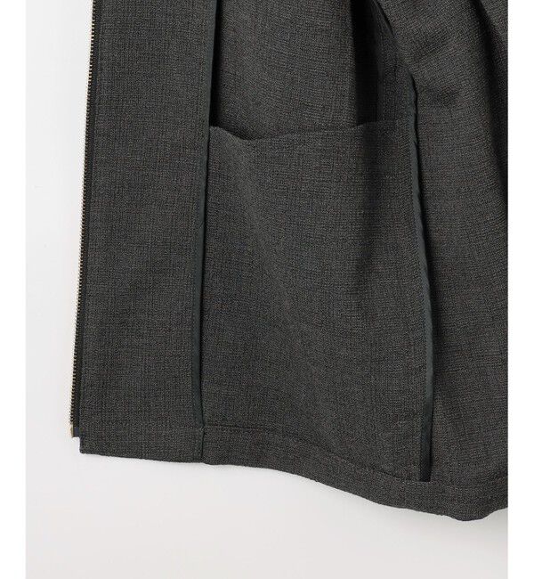 自由区「ライトブッチャーノーカラー ブルゾン」|ブルゾン・スタジャン|