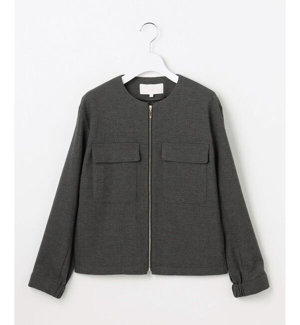 自由区「ライトブッチャーノーカラー ブルゾン」|ブルゾン・スタジャン|