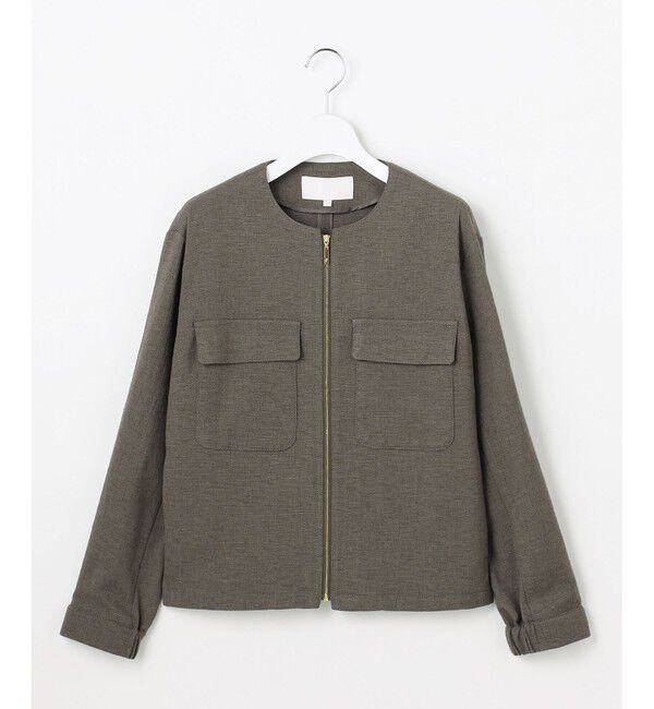 自由区「ライトブッチャーノーカラー ブルゾン」|ブルゾン・スタジャン|