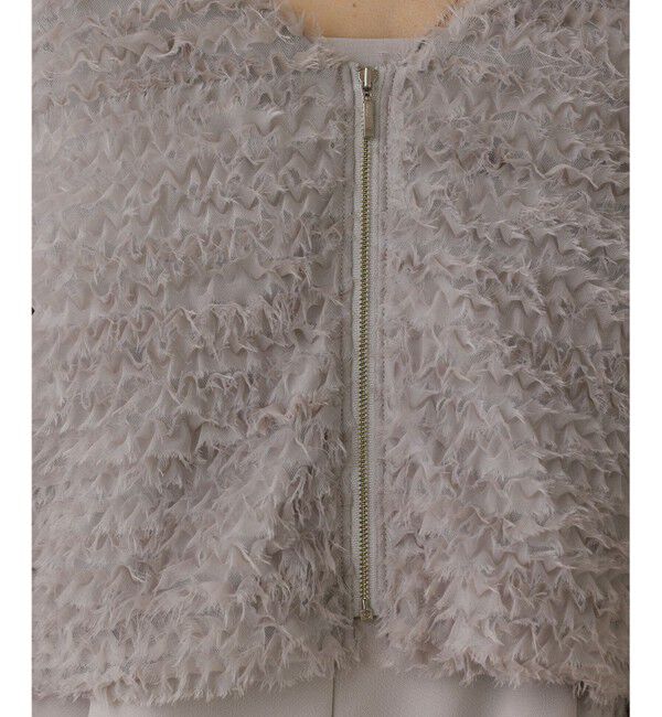 GRACE CONTINENTAL「フラワーチュール刺繍ブルゾン」|ブルゾン・スタジャン|