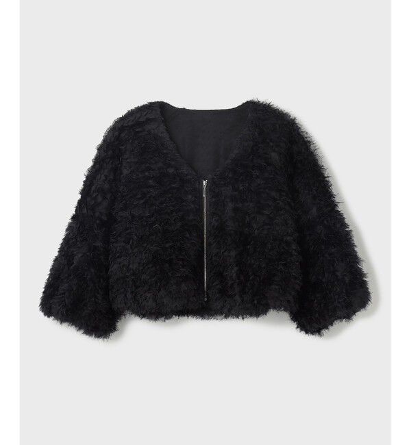 GRACE CONTINENTAL「フラワーチュール刺繍ブルゾン」|ブルゾン・スタジャン|