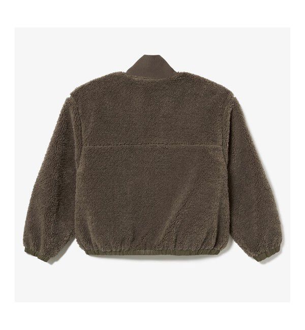 LACOSTE「リブニットスタンドカラーソフトボアジャケット / スタンドジップボアブルゾン」|ブルゾン・スタジャン|