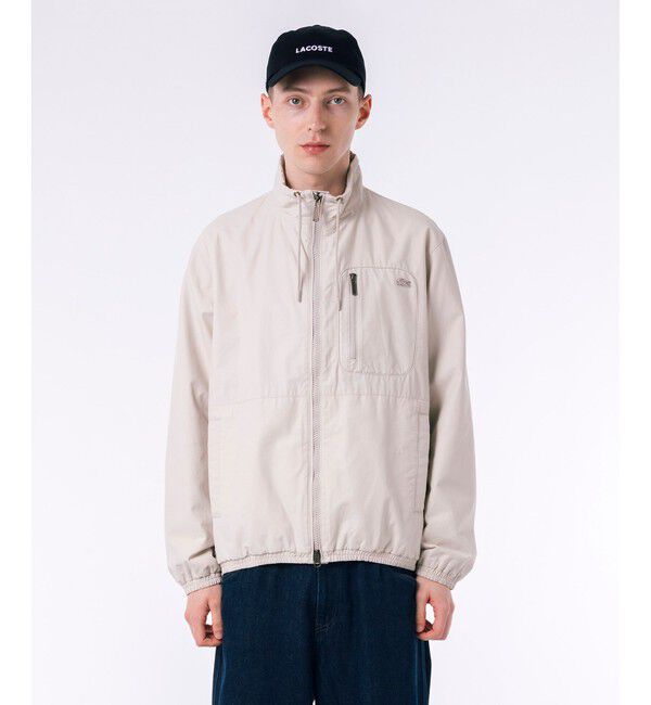 LACOSTE「ヴィンテージウォッシュ加工 ツイルスタンドジップブルゾン / ジップアップブルゾン」|ブルゾン・スタジャン|ストーン