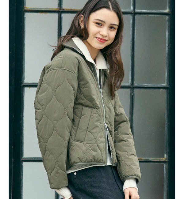 LACOSTE「THERMORE中綿 ひょうたんキルティング ハイネックジップブルゾン」|ブルゾン・スタジャン|