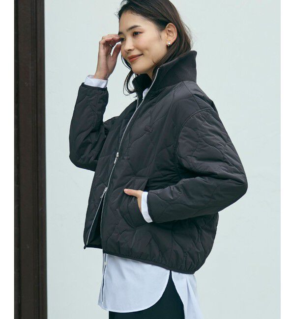 LACOSTE「THERMORE中綿 ひょうたんキルティング ハイネックジップブルゾン」|ブルゾン・スタジャン|