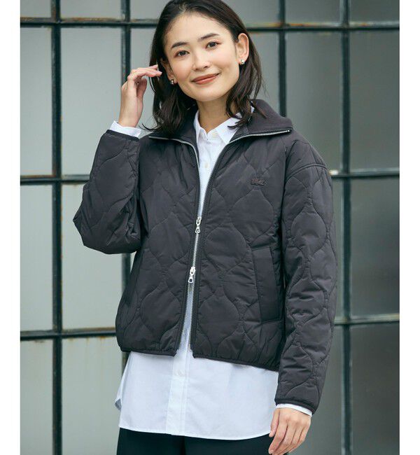 LACOSTE「THERMORE中綿 ひょうたんキルティング ハイネックジップブルゾン」|ブルゾン・スタジャン|