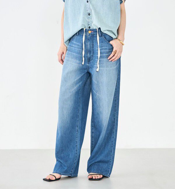 Rie Miller「【RM denim】リネン混ひも付きリラックスパンツ」|その他|ネイビー系6