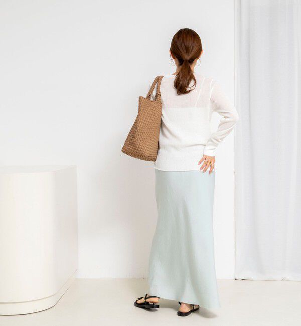 NOLLEY'S「《手洗い可能》ギマポリコットンワッフルヘンリーネックプルオーバー」|ニット・セーター|