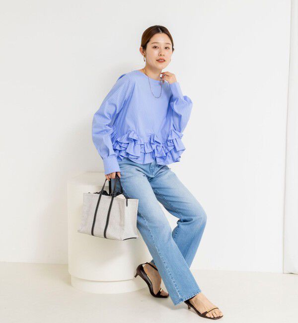 NOLLEY'S「【WEB限定】ウォッシャブルペプラムフリル2WAYブラウス」|シャツ・ブラウス|