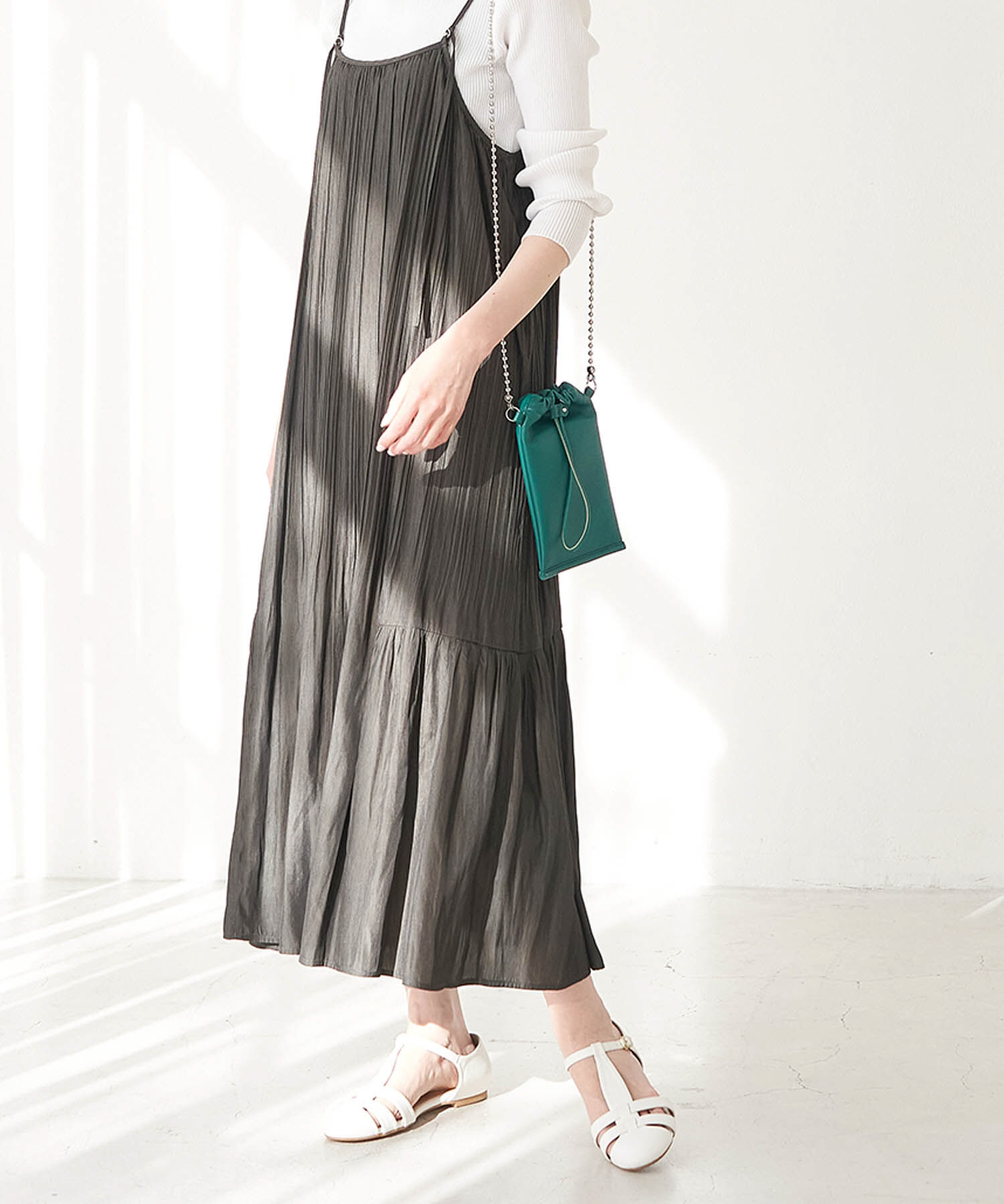 ROPE PICNIC PASSAGE「パールチェーンハンドルソフトミニショルダーバッグ」|ショルダー・メッセンジャー|