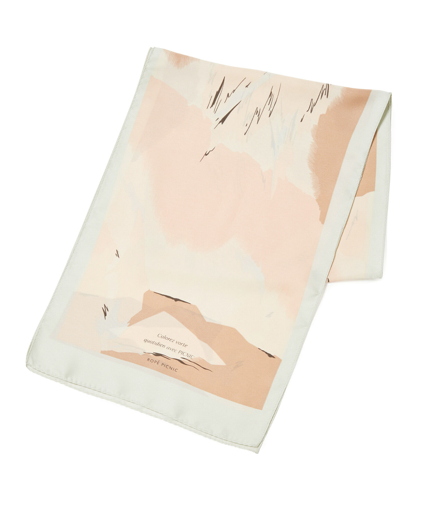 ROPE PICNIC PASSAGE「リング付きペールトーンカラーロングスカーフ」|バンダナ・スカーフ|