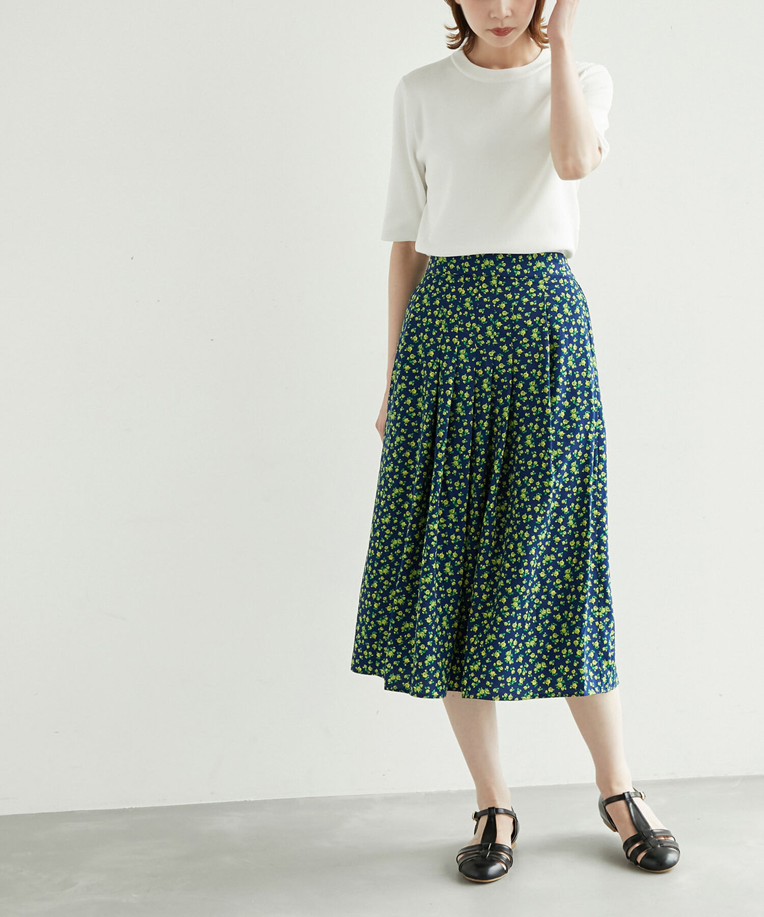 Rope&rsquo;Picnic「アデリアレトロ&times;ROPE' PICNIC/レトロ柄スカート」|スカート|