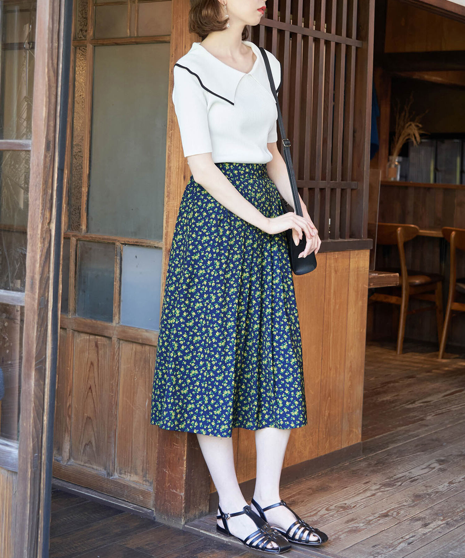 Rope&rsquo;Picnic「アデリアレトロ&times;ROPE' PICNIC/レトロ柄スカート」|スカート|