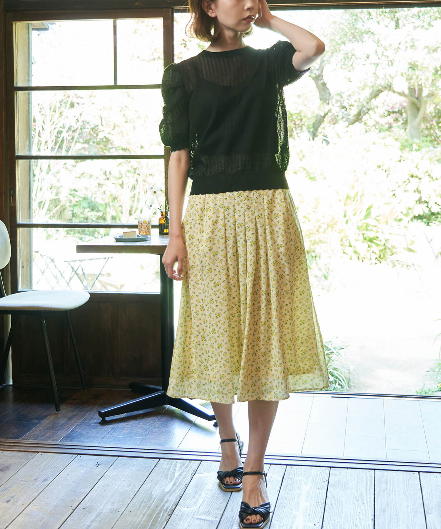 Rope&rsquo;Picnic「アデリアレトロ&times;ROPE' PICNIC/レトロ柄スカート」|スカート|