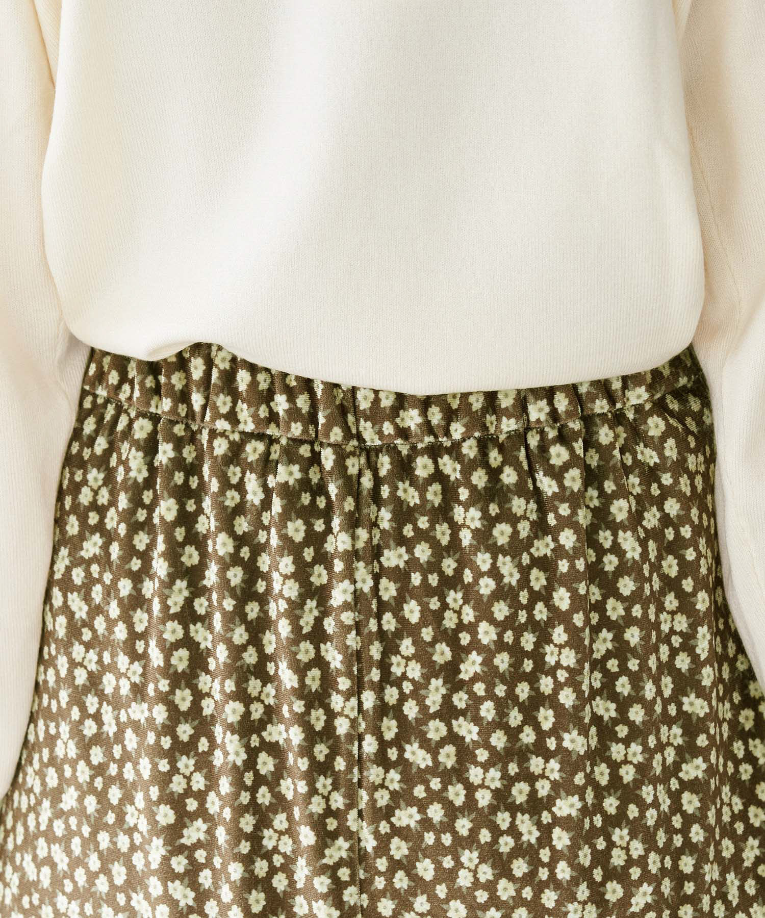 Rope&rsquo;Picnic「リンクコーデ/花柄ベロアアイラインスカート」|スカート|