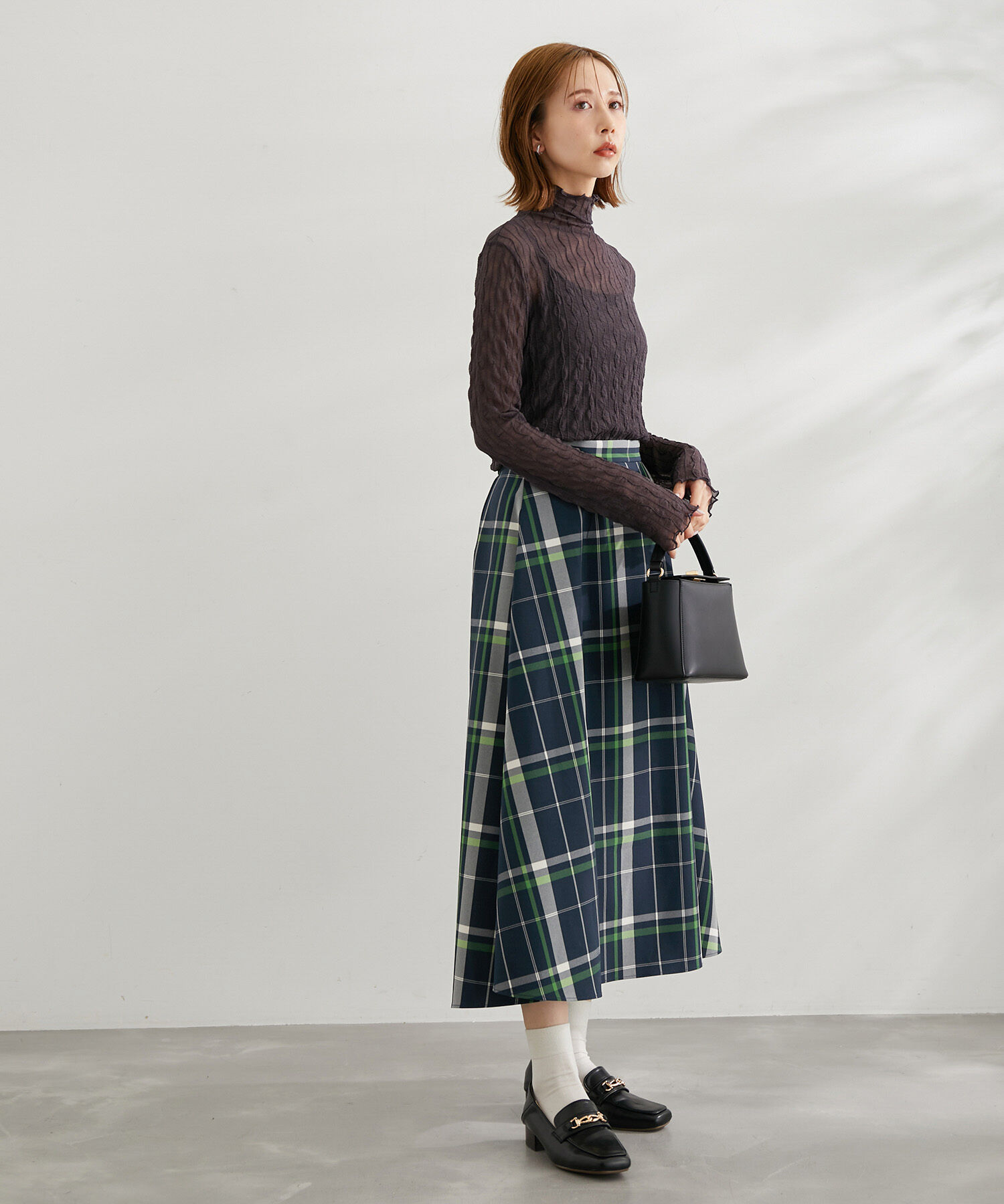 Rope&rsquo;Picnic「チェックボリュームスカート」|スカート|