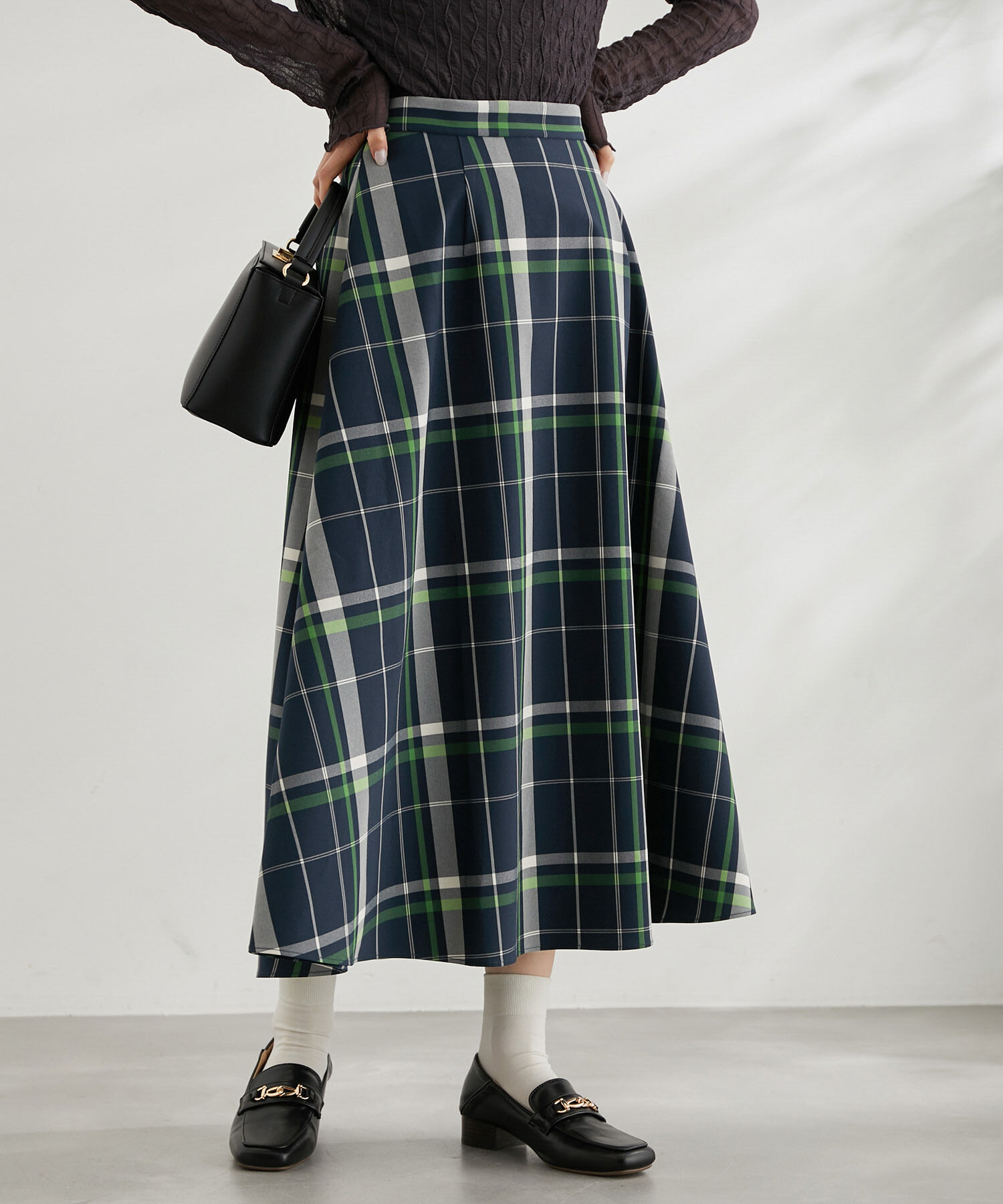 Rope&rsquo;Picnic「チェックボリュームスカート」|スカート|