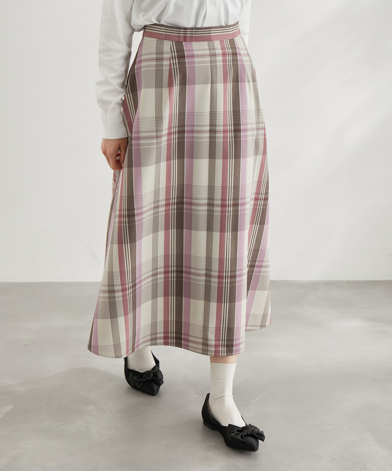 Rope&rsquo;Picnic「チェックボリュームスカート」|スカート|