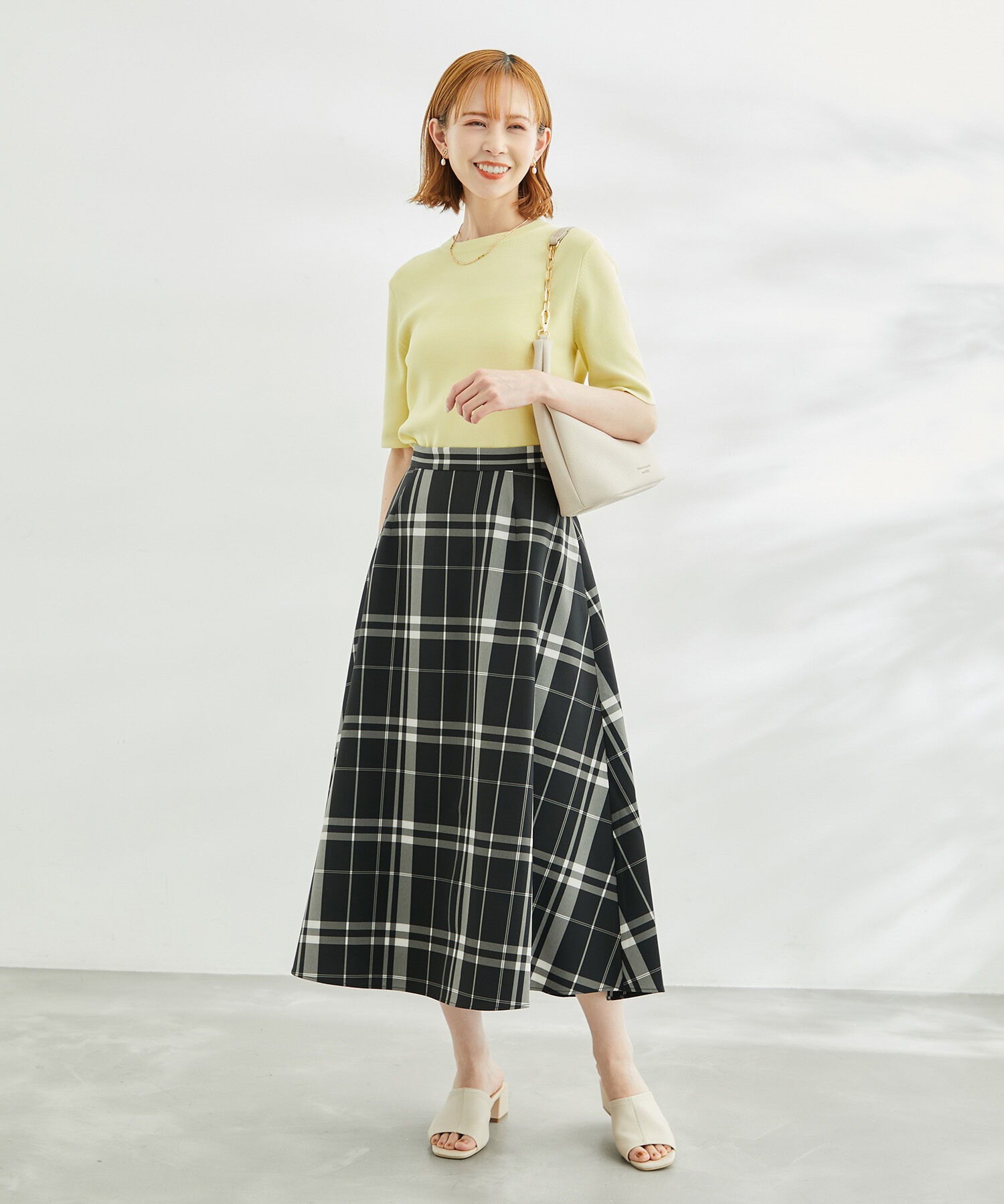 Rope&rsquo;Picnic「チェックボリュームスカート」|スカート|
