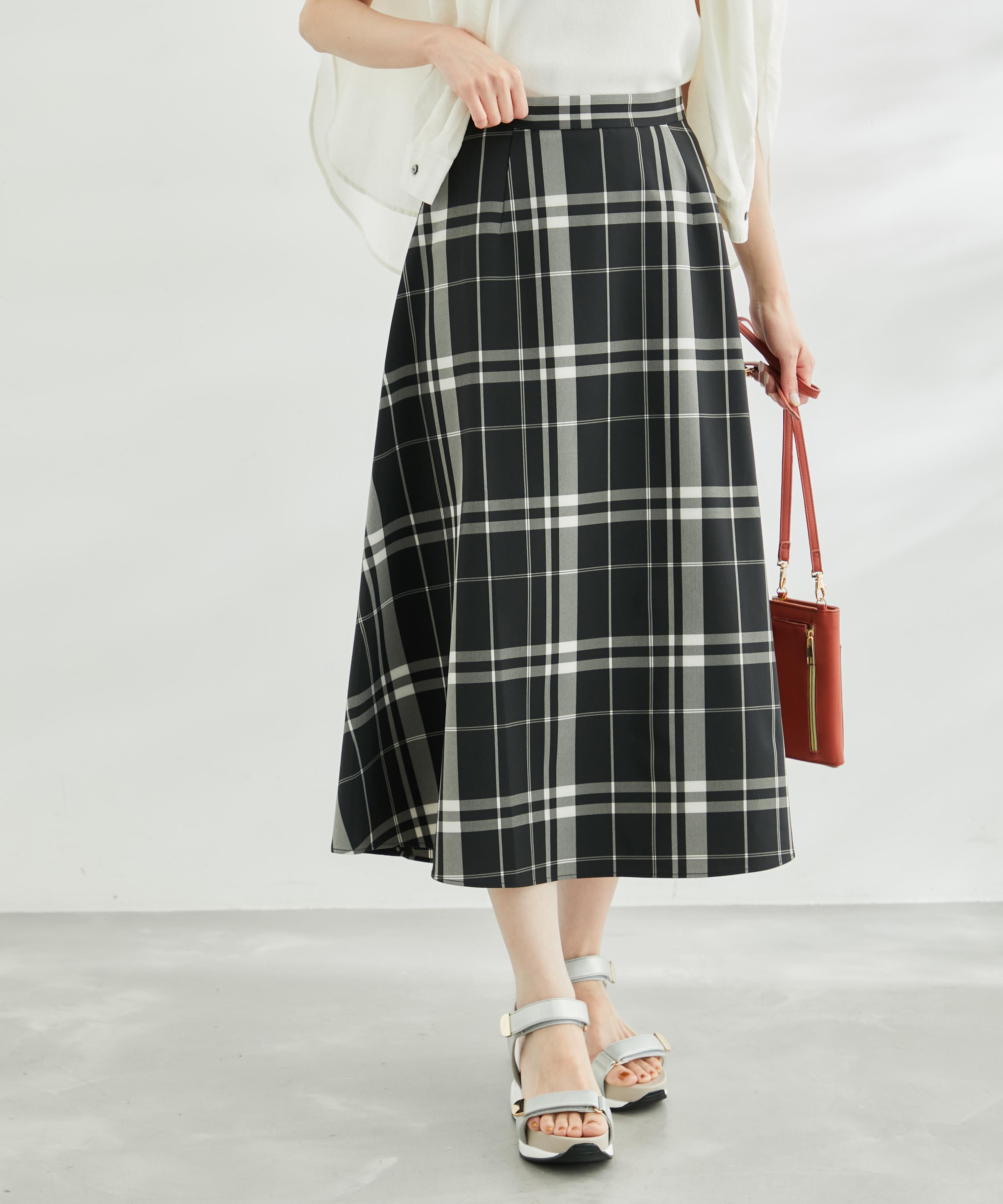 Rope&rsquo;Picnic「チェックボリュームスカート」|スカート|