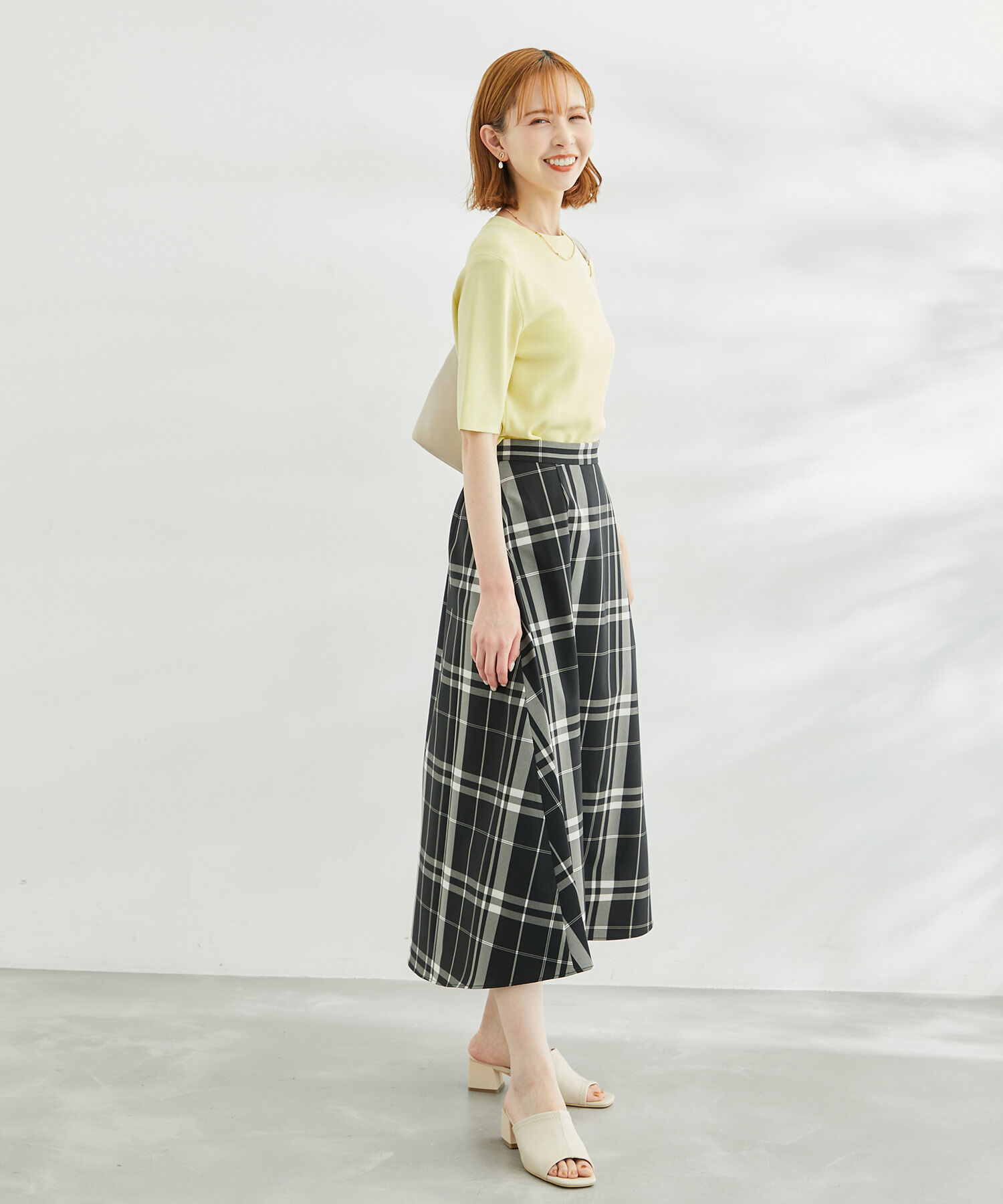Rope&rsquo;Picnic「チェックボリュームスカート」|スカート|