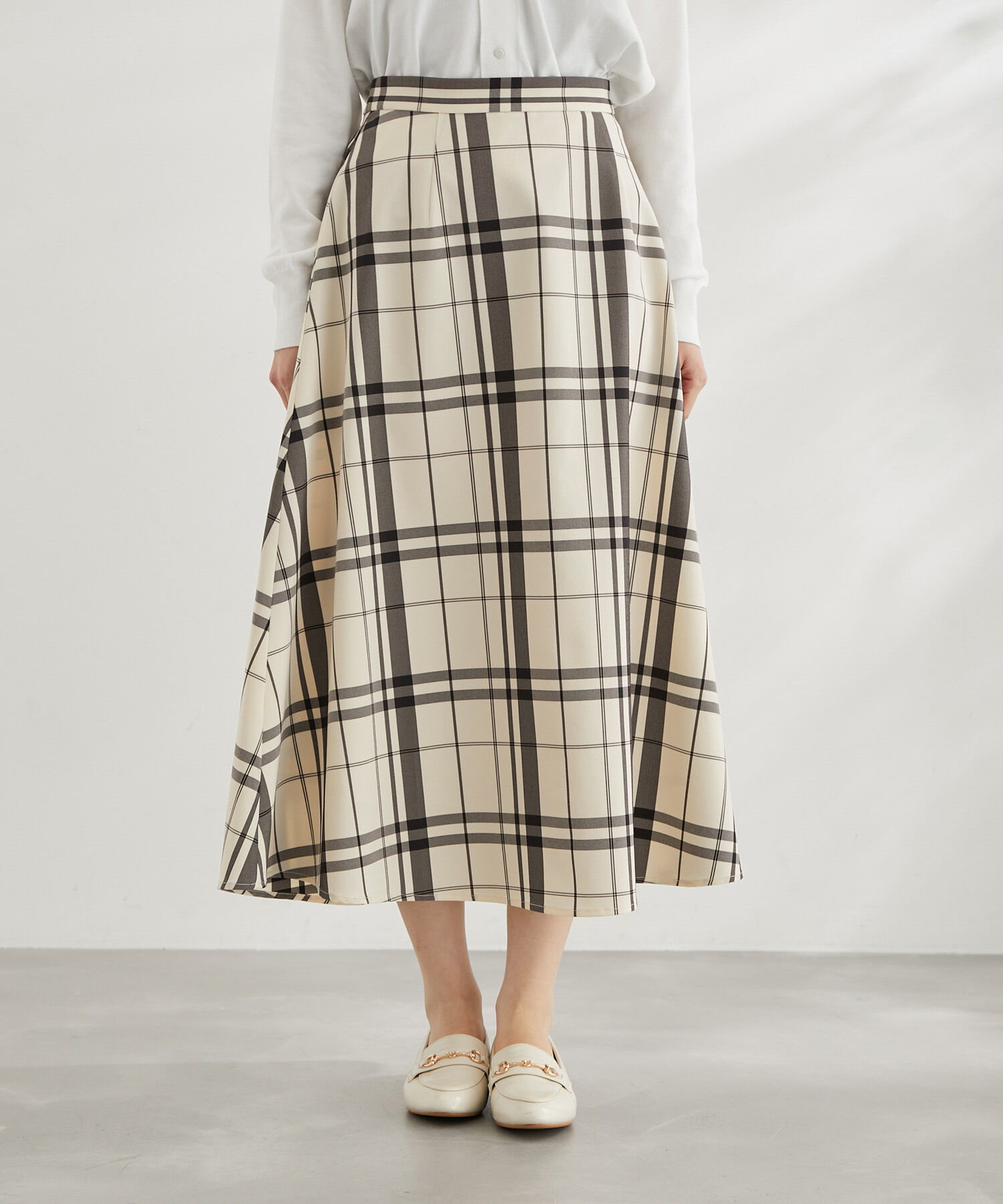 Rope&rsquo;Picnic「チェックボリュームスカート」|スカート|