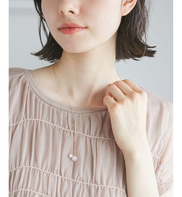 ROPE PICNIC PASSAGE「天然石トップラリエットネックレス」|ネックレス|ホワイト(10)