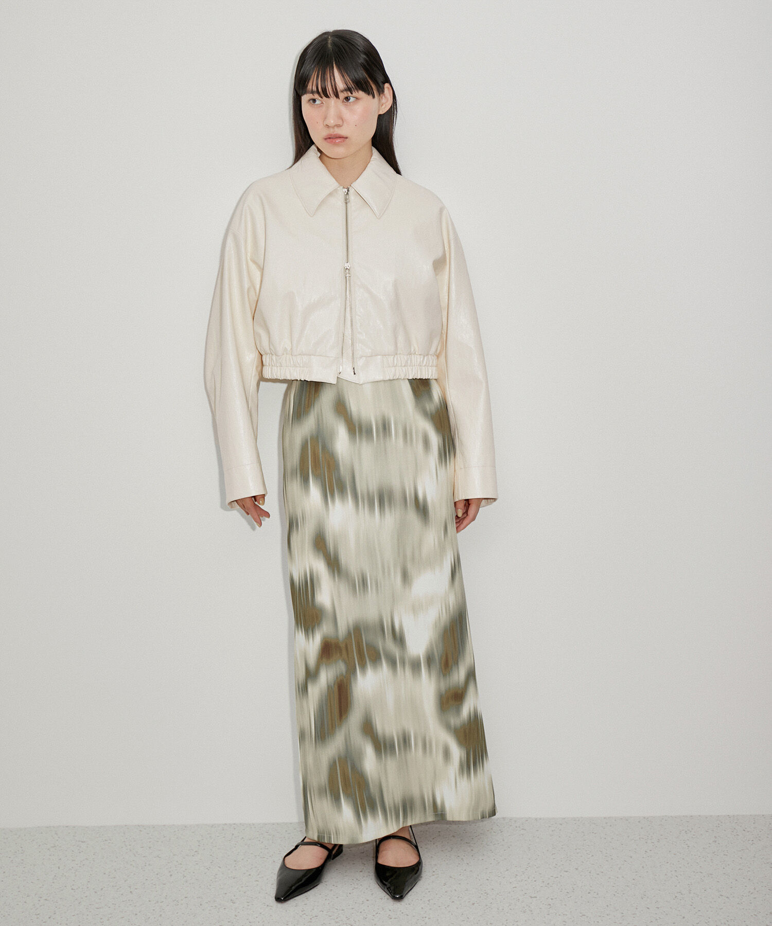 ADAM ET ROPE'「フェイクレザーショートブルゾン」|ブルゾン・スタジャン|