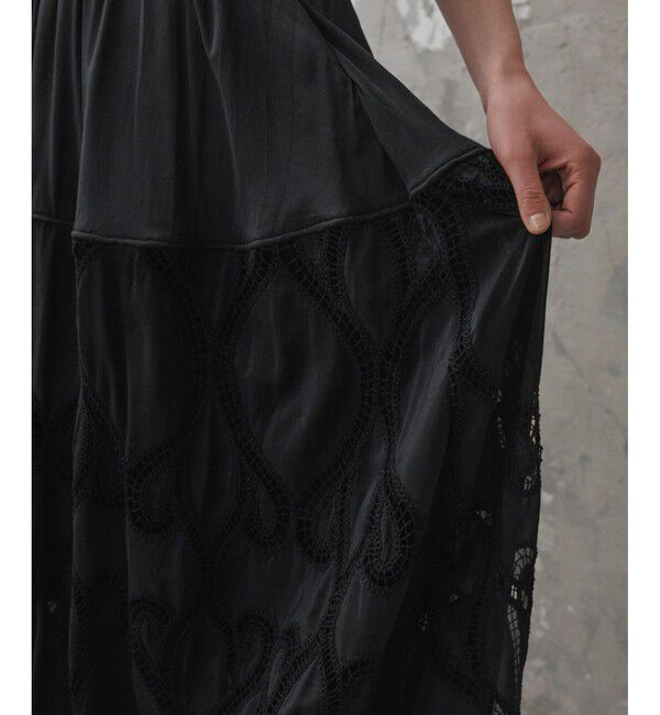 ADAM ET ROPE'「【EMOELLE】エンブロイダリーレーススカート」|スカート|
