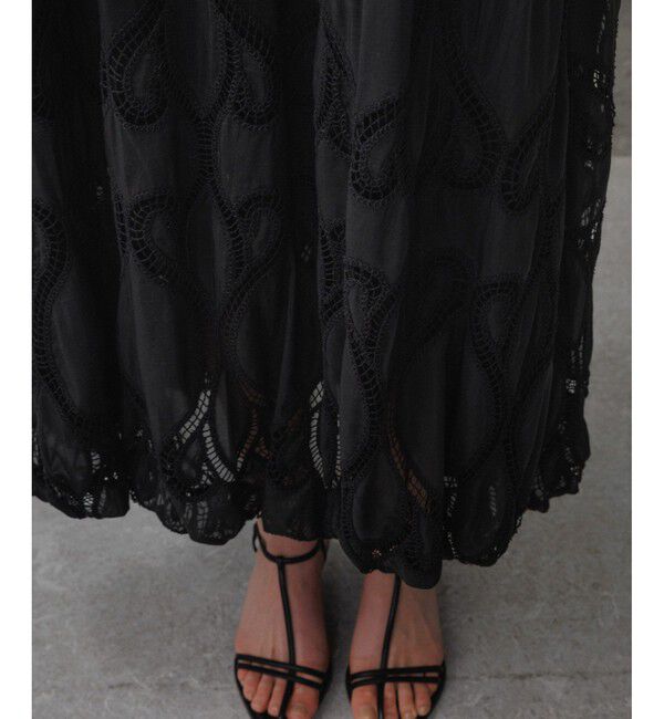 ADAM ET ROPE'「【EMOELLE】エンブロイダリーレーススカート」|スカート|