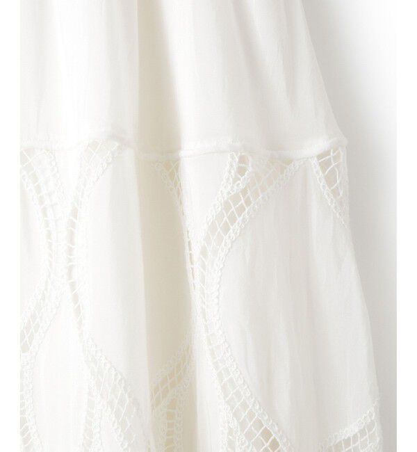 ADAM ET ROPE'「【EMOELLE】エンブロイダリーレーススカート」|スカート|