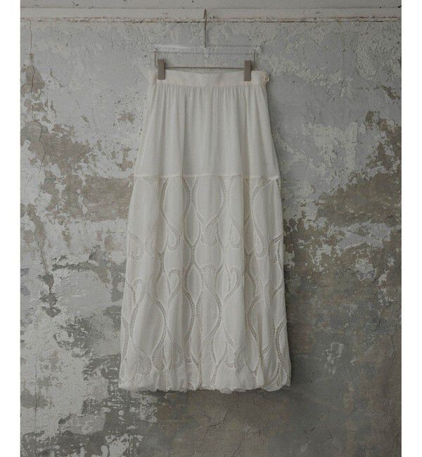 ADAM ET ROPE'「【EMOELLE】エンブロイダリーレーススカート」|スカート|