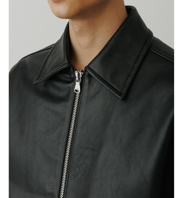 ADAM ET ROPE'「ラムレザー ジップアップ ブルゾン」|ブルゾン・スタジャン|