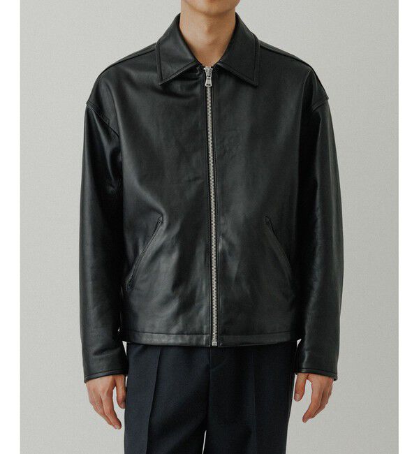 ADAM ET ROPE'「ラムレザー ジップアップ ブルゾン」|ブルゾン・スタジャン|