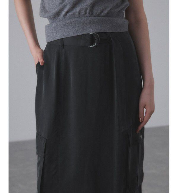 ADAM ET ROPE'「【サステナブル】キュプラカーゴスカート」|スカート|