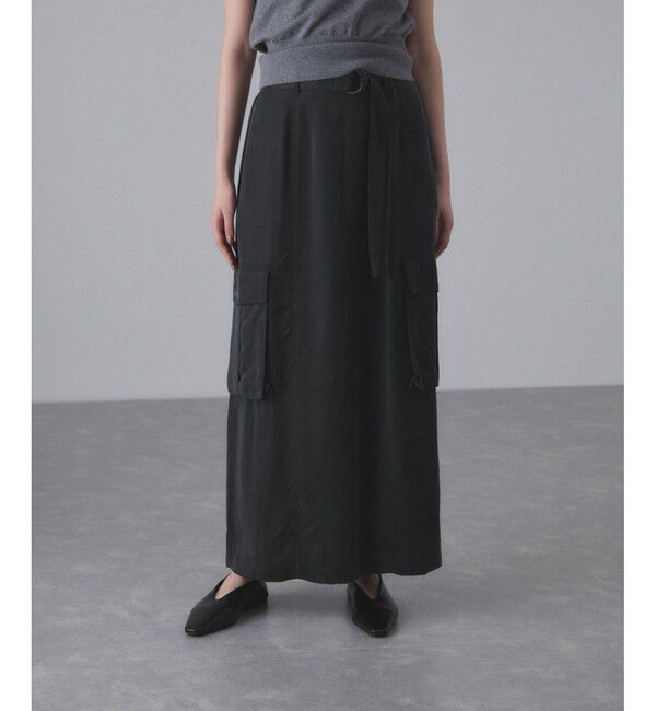 ADAM ET ROPE'「【サステナブル】キュプラカーゴスカート」|スカート|