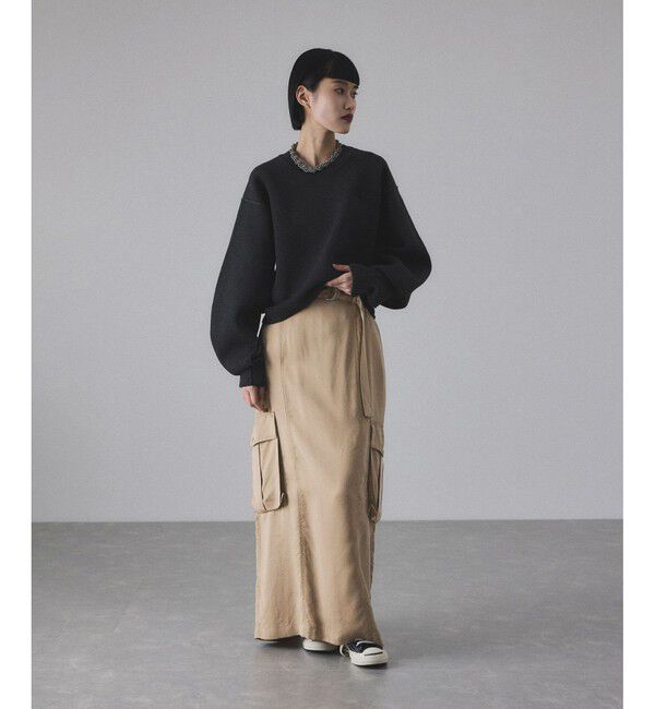 ADAM ET ROPE'「【サステナブル】キュプラカーゴスカート」|スカート|