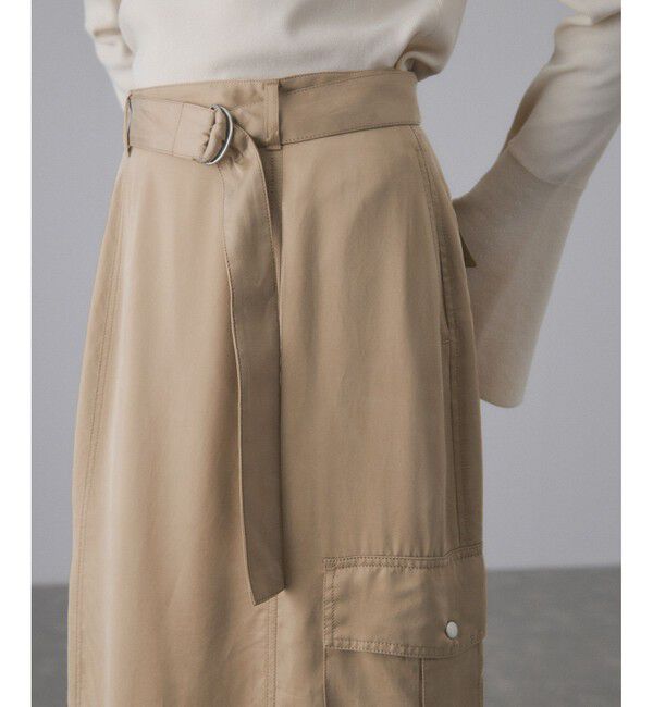 ADAM ET ROPE'「【サステナブル】キュプラカーゴスカート」|スカート|