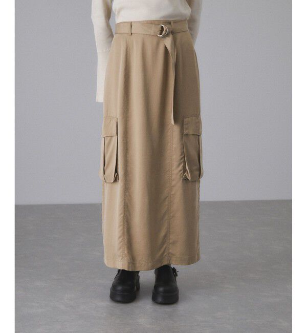 ADAM ET ROPE'「【サステナブル】キュプラカーゴスカート」|スカート|
