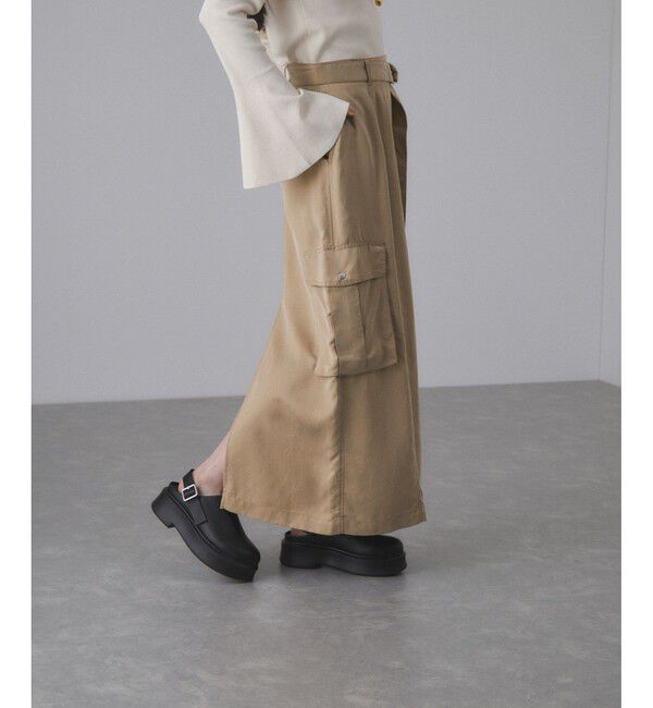 ADAM ET ROPE'「【サステナブル】キュプラカーゴスカート」|スカート|