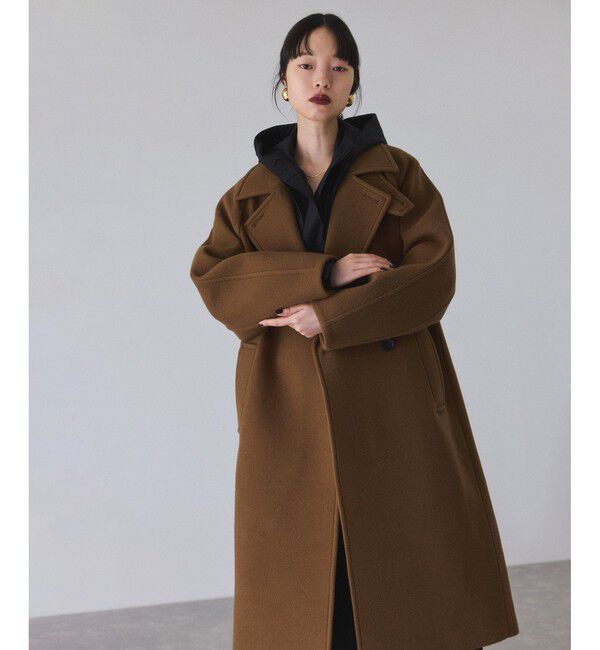 ウールボンディングラグランロングコート（ADAM ET ROPE'）｜ルミネの