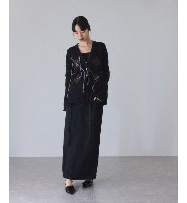 ADAM ET ROPE'「ローウエストデニムスカート」|スカート|