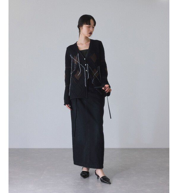 ADAM ET ROPE'「ローウエストデニムスカート」|スカート|