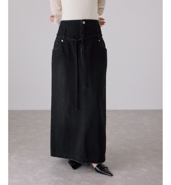 ADAM ET ROPE'「ローウエストデニムスカート」|スカート|