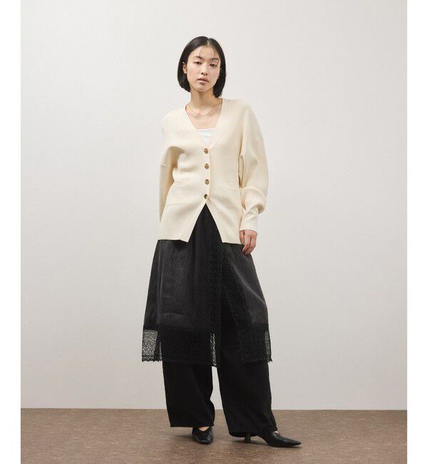 ADAM ET ROPE'「【サステナブル】レースワンピーススカート」|スカート|