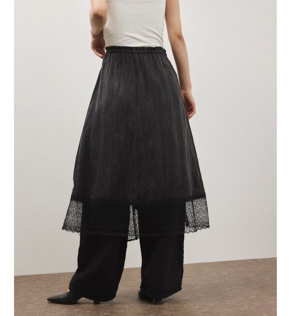 ADAM ET ROPE'「【サステナブル】レースワンピーススカート」|スカート|